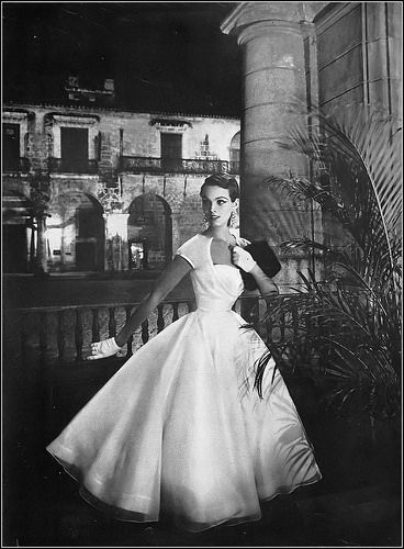 Linda Harper in white satin dress with a hint of sleeve an… | Flickr 50s Glamour, Artistic Portrait, White Satin Dress, History Fashion, Fashion 1950s, Dream Dresses, American Fashion Designers, Vintage Girl, Golden Years