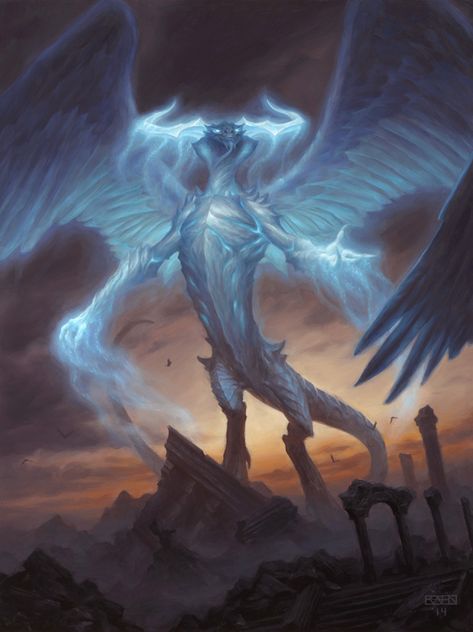 Soul Dragon, Chris Rahn, Spirit Dragon, Mtg Art, Dragon Pictures, Fantasy Monster, Dragon Artwork, Fantasy Dragon, Art Video