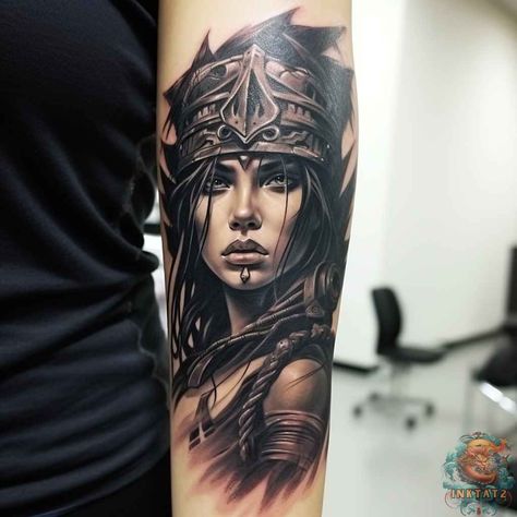 Warrior Symbol Tattoo, Wonder Woman Tattoo, Aztec Warrior Tattoo, Headdress Tattoo, Female Warrior Tattoo, Valkyrie Tattoo, Strong Woman Tattoos, Princess Tattoo, Queen Tattoo