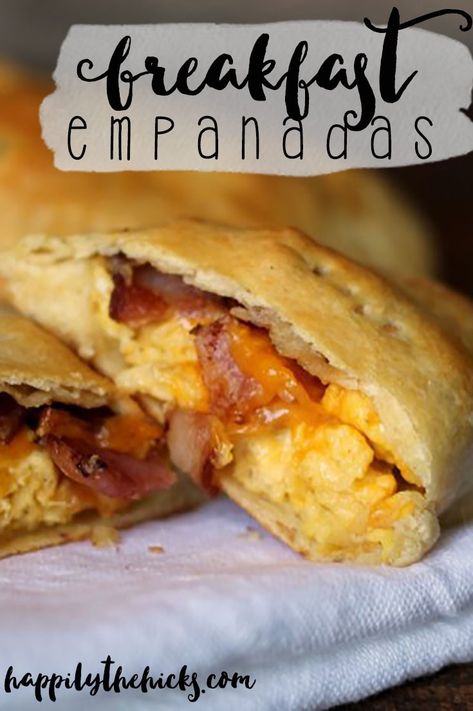 Breakfast Empanadas, Easy Empanadas Recipe, Breakfast Bacon, Hand Pie Recipes, Bacon Eggs, Empanadas Recipe, What's For Breakfast, Breakfast Brunch Recipes, Breakfast Time