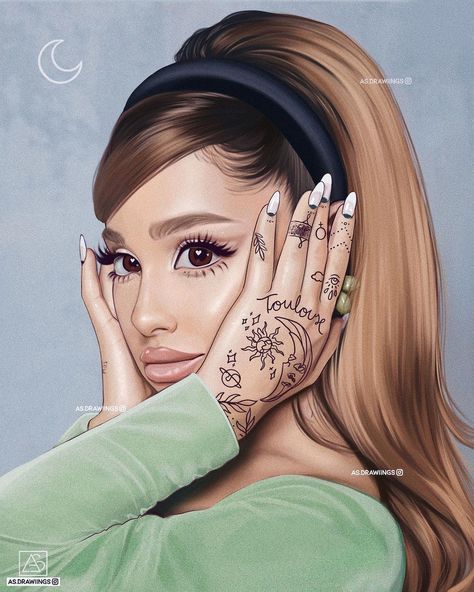 Ariana Grande Cat, Ariana Grande Anime, Ariana Grande Images, Ariana Grande Album, Ariana Grande Drawings, Disney Princess Fashion, Ariana Grande Cute, Ariana Grande Style, Couple Painting