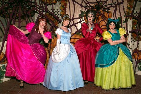 Cinderella Group Costume, Cinderella Stepsisters Costume, Cinderella Stepsisters, Tinker Fairy, Disney Faces, Theatre Party, Party Themes For Girls, Anastasia And Drizella, Fairy Ballerina