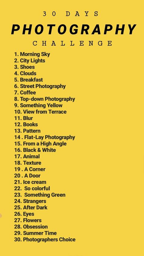 Photography Challenge Beginners, Tenk Positivt, Inspirerende Ord, What To Do When Bored, Vie Motivation, Things To Do When Bored, Writing Challenge, Photography Basics, Journal Writing Prompts