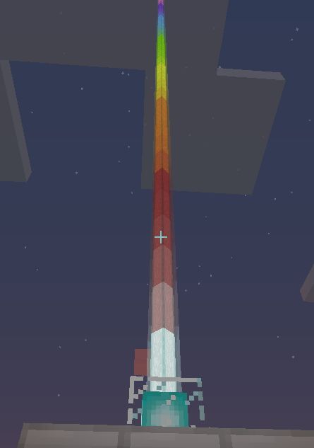 My rainbow beacon I created. This beacon has granted me jumping boosts! #Minecraft See how to make your own on this link: http://minecraft.gamepedia.com/Beacon Just add colored glass! Rainbow Beacon Minecraft, Minecraft Beacon Ideas, Minecraft Beacon Design, Beacon Minecraft, Minecraft Treehouses, Minecraft Tips, Amazing Minecraft, Cool Minecraft, Minecraft Buildings