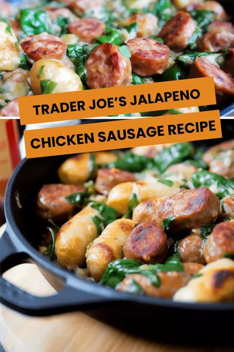 Trader Joe’s Chicken Jalapeno Sausage Recipe – Hungarian Chef Trader Joe Chicken Sausage, Trader Joes Spicy Jalapeno Chicken Sausage Recipes, Trader Joes Chicken Sausage Recipe, Jalapeno Chicken Sausage Recipes, Trader Joe’s Chicken Sausage, Sausage Crockpot Recipes, Recipes Using Cooked Chicken, Chicken Jalapeno, Chicken Sausage Recipes