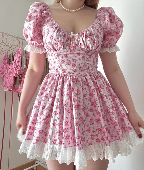 Rose print dress