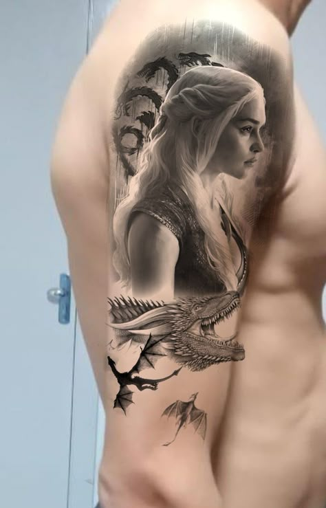 Daenerys Targaryen Tattoo, Game Of Thrones Tattoo Ideas, Moon Henna, Got Tattoo, Game Of Thrones Wallpaper, Viking Warrior Tattoos, Targaryen Tattoo, Tattoo Pierna, Game Of Thrones Tattoo