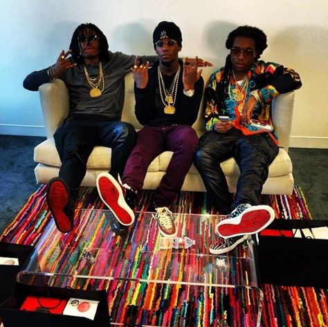 New ATLANTA Offset Rapper, Migos Quavo, Migos Rapper, Louboutin Sneakers, Christian Louboutin Sneakers, Red Sole Shoes, Hip Hop And R&b, Beats By Dre, Red Sole