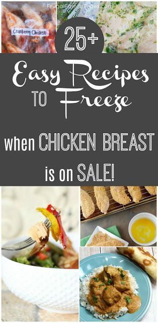 25+ Easy Recipes to Freeze When Chicken Breast is On Sale | When the flyers show a great sale price for chicken breast just choose from these delicious recipes and put it in the freezer for later. Saving you money - and time later when you need a quick meal. Make ahead meals are a simple way to feed your family fast and healthy food even when you don't have time! #makeahead #makeaheadmeals #chicken #freezermeals #savingmoney #savingtips Chicken Recipes That Freeze Well, Recipes To Freeze, Frozen Chicken Recipes, Chicken Freezer Meals, Ranch Chicken Recipes, Easy Chicken Breast, Easy Freezer Meals, Chicken Breast Recipes Easy, Frugal Family