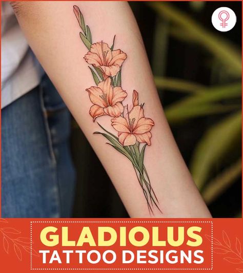 Sunflower Gladiolus Tattoo, August Birth Flower Tattoo Gladiolus, Daisy And Gladiolus Tattoo, Gladiolus Spine Tattoo, Gladiolus Flower Tattoo Small, Gladiolus Tattoo Simple, August Birth Flower Tattoo Gladioli, Gladiolus Tattoo Design, Gladiolas Tattoo