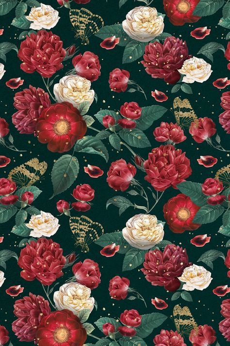 Red Floral Aesthetic, Red Floral Background, Red Roses Background, Romantic Wallpaper, Free Illustration Images, Pattern Watercolor, Witchy Wallpaper, Beautiful Flowers Wallpapers, Art Wallpaper Iphone