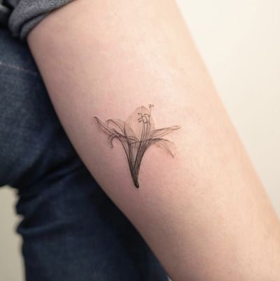 X Ray Lily Tattoo, X Ray Flower Tattoo, X Ray Tattoo, Stargazer Tattoo, Amaryllis Tattoo, Stargazer Lily Tattoo, Lily Flower Tattoo, Tiger Lily Tattoos, Tiny Bouquet