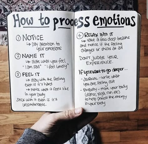 How to process emotions step by step guide. Process Emotions, Emotional Awareness, Therapy Tools, Emotional Regulation, Mental And Emotional Health, Self Care Activities, What’s Going On, Coping Skills, Mental Wellness