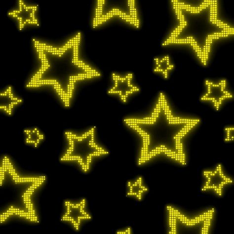 Star Playlist Cover, Yellow Scenecore, Yellow Stars Aesthetic, Keyboard Wallpapers, Homescreen Themes, 2000s Wallpaper, Yellow Y2k, Star Overlays, Cybercore Aesthetic