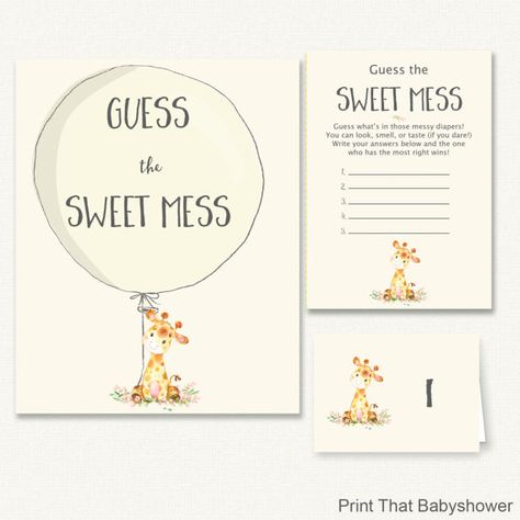 Baby Shower Games - Guess The Sweet Mess Game - Giraffe Baby Shower - Giraffe Shower Games - Dirty Diapers Game - Giraffe Guess The Sweet Mess, Baby Shower List, April Baby Shower, Chocolate Candy Bars, Giraffe Party, Peanut Baby Shower, Baby Shower Giraffe, Giraffe Baby, Winter Decorations Diy