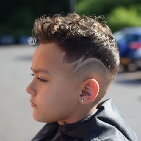 Bald Fade Boys Haircut, Skin Fade With Design, Fades For Boys, Boys Haircut With Design On Side, Boys Fade Haircut Kids, Fade With Design, Kids Fade Haircut, Badass Haircut