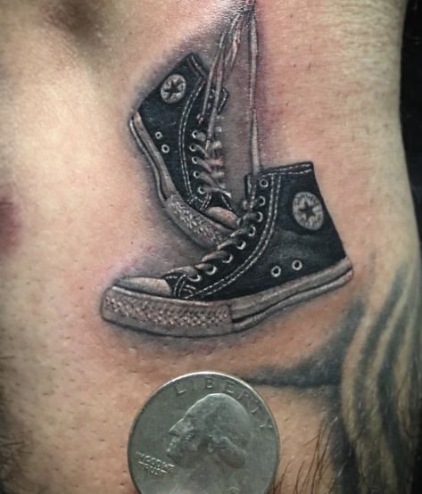 Artist- Rey Figueroa  #artist #tattoosbyrey #georgiatattooartist  #art  #atlantatattooartist #atlanta  #marietta  #greywashtattoo  #inked #inklife #tatsoul #royalinkstudio #awardwinningtattooartist  #chucktaylor #converse #converseshoes Converse Chuck Taylor High, Chuck Taylors High Top, Converse High, Converse High Tops, Chucks Converse, Converse High Top Sneaker, Converse Chuck Taylor High Top Sneaker, Chuck Taylor, I Tattoo