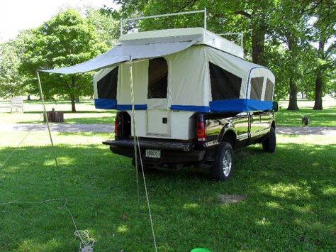 Tent Camping Ideas, Rooftop Tent Camping, Accessoires Camping Car, Pickup Camping, Diy Truck Bedding, Tent Trailers, Truck Bed Tent, Folding Campers, Pop Up Truck Campers