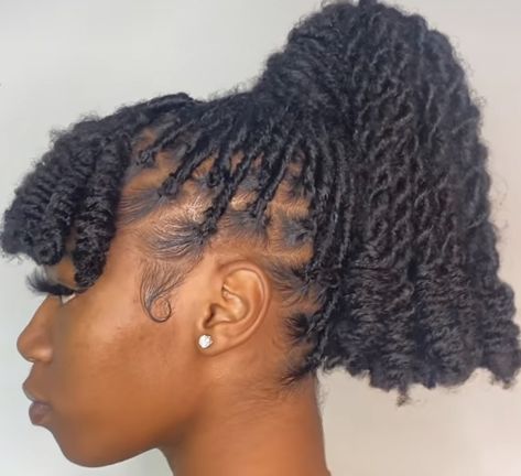 Dreadlock Hairstyles Long Hair, Soft Locs Styled Like Dreads, Soft Locs Ponytail Styles, Locs Hairstyles For Women Ponytail, Loc Ponytail With Bangs, Locd Hair Styles Short, Twisted Faux Locs, Soft Loc Barbie Ponytail, Barbie Ponytail With Locs