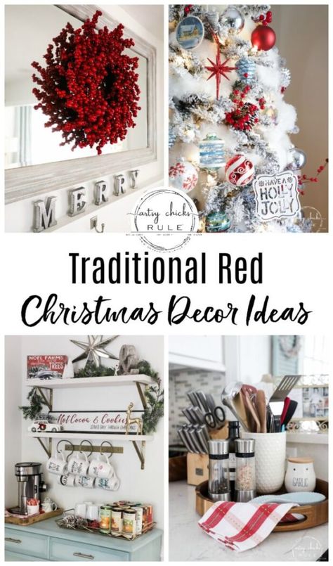 Cozy Christmas decor in traditional reds creates a warm, nostalgic and welcoming space! Simple ideas to create a holiday space you'll love! #cozychristmas #redchristmasdecor #tradtionalredchristmas Bookcase Inspiration, Decorate Your Fireplace, Red Garland, Holiday Hand Towels, New Year Diy, Red Christmas Decor, Cozy Christmas Decor, Bookcase Decor, Morning Room