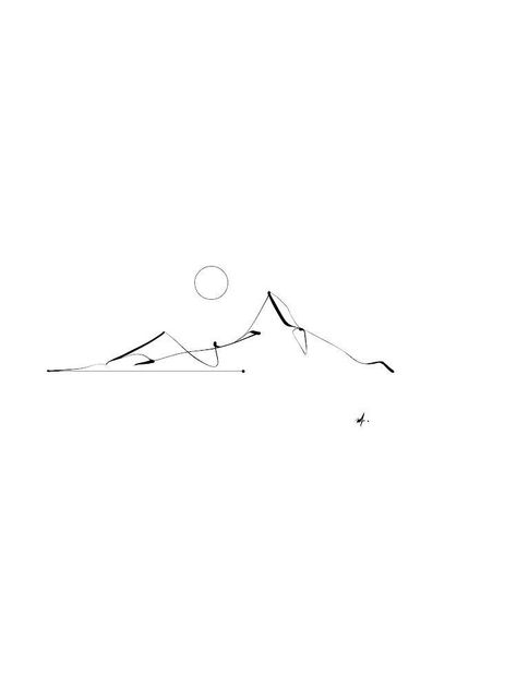 Mountain Feminine Tattoo, Mountain Contour Lines, Nature Inspired Tattoos Simple, Tattoo Mountains Minimalist, Mountain Tattoo Abstract, Mountain Fineline Tattoo, Line Art Mountain Tattoo, Mountains And Water Tattoo, Water And Mountain Tattoo