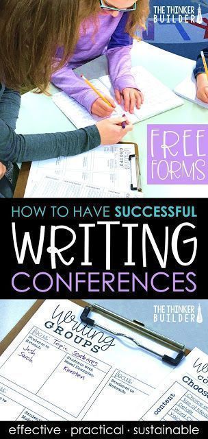 Learn all the ins and outs of creating a system of one-to-one writing conferences with you students, a system that not only helps each writer grow, but is also practical enough to sustain throughout the year. (Blog post from The Thinker Builder) Writing Conferences, 5th Grade Writing, Third Grade Writing, 3rd Grade Writing, 2nd Grade Writing, Teacher Freebies, 4th Grade Writing, The Thinker, Elementary Writing