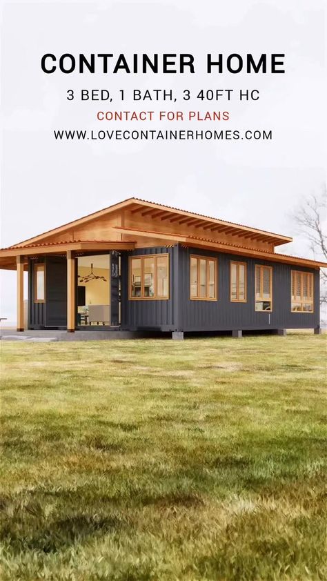 Shipping Container Architecture, Cargo Container House, Shipping Container Home Designs, Shipping Container House Plans, Barn Style House Plans, Shipping Container Home, Building A Container Home, Container Architecture, Modern Style House Plans