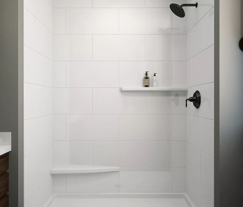 TS-CS: 12x24 Contemporary Shower Wall Panel | Mincey Marble Tile Tub, 12x24 Tile, Tile Tub Surround, Wall Panel System, Military Housing, Marble Showers, Shower Wall Panels, Contemporary Shower, Tub Surround