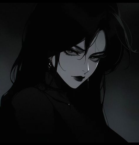 Persona Anime, Anime Goth, Gothic Aesthetic, Gothic Anime, Anime Monochrome, Digital Art Anime, Gothic Girls, Cartoon Profile Pics, Cute Profile Pictures