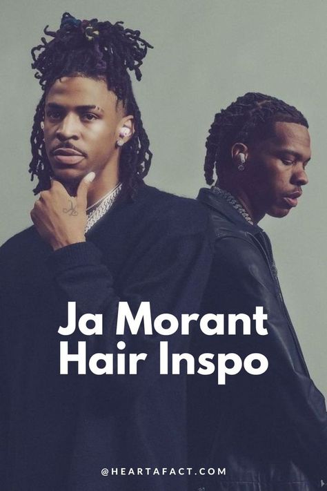 Ja Morant Hair (Detailed Look) | Trendy & Cute Dreadlocks Hairstyles | Ja Morant Inspired Hairstyle Ideas #jamorantstyle #jamorantdunk #jamoranticon #basketballplayersaesthetic Ja Morant Hair, Ja Morant Aesthetic, Dyed Dreadlocks, Dreads Short Hair, Long Afro, Ja Morant Style, Dreadlocks Styles, Dread Hairstyles For Men, Mens Dreads