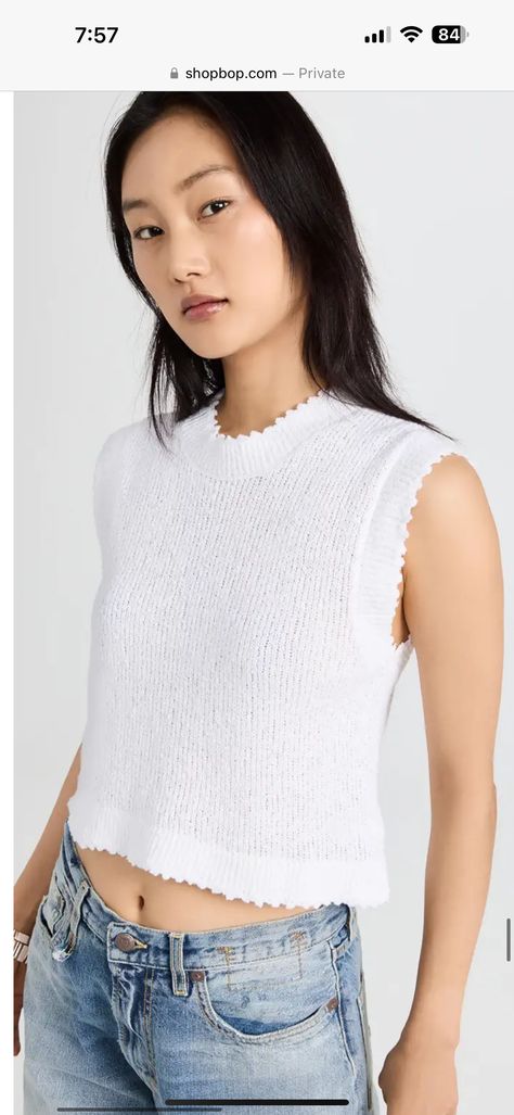 The Morgan, Textured Sweater, Loose Knit, Sweater Tank, Rachel Comey, White Crop Top, Ulla Johnson, Global Fashion, Fashion Set