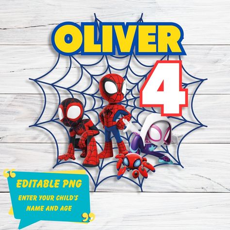 Spidey Birthday, Spidey And His Amazing Friends, Shirt Cake, Birthday Png, Amazing Friends, Friends Birthday, Birthday Bash, Png Design, Friend Birthday