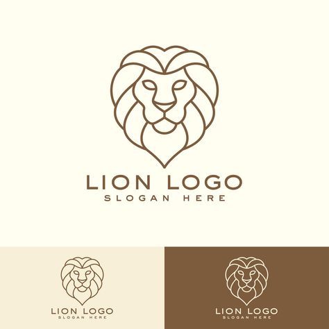 Lioness Logo, Lion Line Art, Lion Logo Design, Lion Icon, Logo Lion, Line Art Logo, Lion Vector, Geometric Lion, Lion Logo