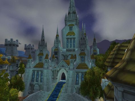 the cathedral located in Stormwind City Stormwind City, 2 Aesthetic, For The Horde, Small World Play, The Cathedral, World Of Warcraft, Safe Place, Small World, Fantasy World