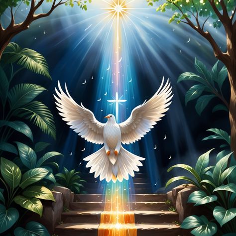 Holy Spirit Wallpaper, Holy Spirit Images, Heaven Gates, Holy Spirit Art, Holly Spirit, Dove Images, Winter Landscape Photography, Holy Spirit Dove, Beautiful Christmas Scenes