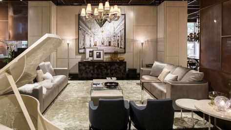 Luxury Living and Fendi Casa Find a Home in New York- HarpersBAZAAR.com Fendi Casa Luxury Living, Fendi Home, Modern Classic Home, Fendi Casa, Luxurious Interior Design, Top Furniture, Exclusive Home, Luxury House Designs, Interior Architect