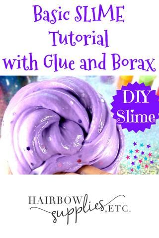 DIY Slime - How to Make Slime Make Slime, Slime With Borax, Lotion Slime, Purple Slime, Shaving Lotion, Borax Slime, Rainbow Slime, Easy Slime Recipe, Slime Diy