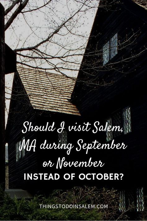 Should I visit Salem, MA during September or November instead of October? >> thingstodoinsalem.com #salem #salemma #salemmass #salemmassachusetts Salem Outfits September, Salem Fall, Salem Massachusetts October Pictures, Salem Massachusetts September, Things To Do In Salem, Salem Ma In October, Salem Massachusetts In November, Salem Ma In November, Salem Massachusetts November