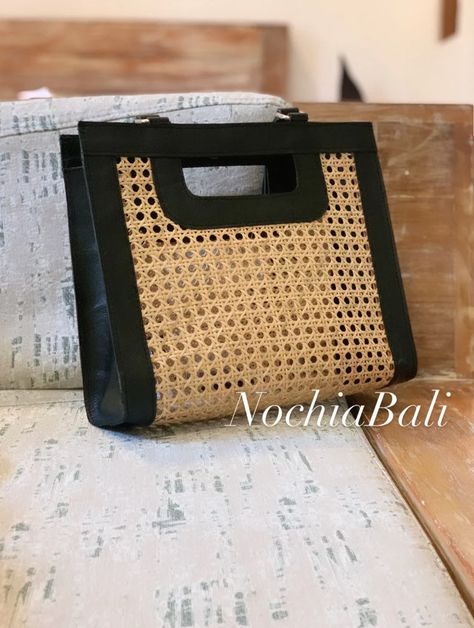 Woven Rattan Top Handle Bag, Handmade Rattan Handheld Bag, Eco-friendly Rattan Bags With Braided Handles, Eco-friendly Rattan Crochet Bag, Eco-friendly Woven Rattan Crochet Bag, Bali Island, Rattan Bag, Bags Tutorial, Cushion Covers