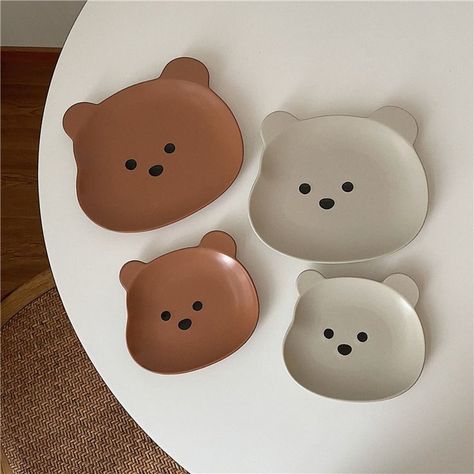 Noodle Breakfast, Teddy Collections, Kawaii Bear, Korean Accessories, Breakfast Salad, Teddy Bear Design, Bowl Plate, Clay Diy Projects, Cute Fruit