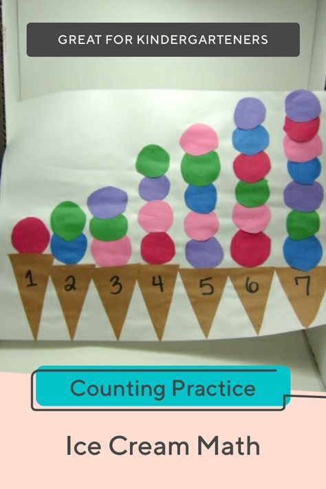 Ice Cream Math, Preschool Prep, Numbers Preschool, Math Activity, Math Activities Preschool, Homeschool Activities, Preschool Lessons, Kids Learning Activities, Toddler Learning Activities