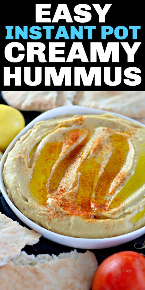 Homemade hummus you are going to love! This instant pot hummus is perfect for snacking. #diprecipe #instantpotrecipe #hummus Instant Pot Hummus, Persnickety Plates, Hummus Recipes, Stuffed Grape Leaves, Garlic Hummus, Food Type, Healthy Food Menu, Dry Chickpeas, Homemade Hummus