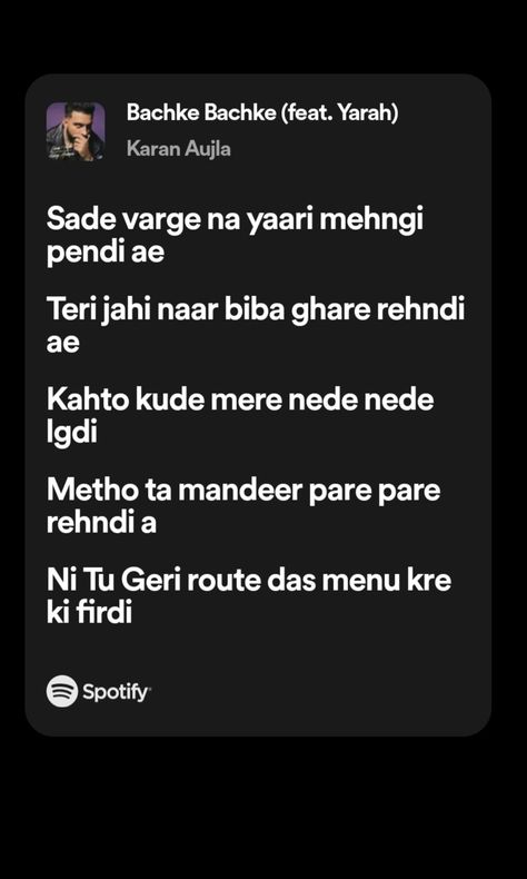 Punjabi Songs Lyrics Spotify, Karan Aujla Quotes In Punjabi, Punjabi Song Quotes, Karan Aujla Quotes, Sidhu Moose Wala Logo Wallpaper, Punjabi Lyrics, Algebra Formulas, Weeknd Poster, Economics Project