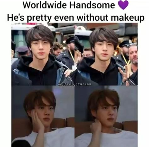 Jin Without Makeup, Bts Theory, Bts Tweet, Seokjin Bts, Worldwide Handsome, Without Makeup, Bts Wallpaper, Bts Memes, Kim Seokjin