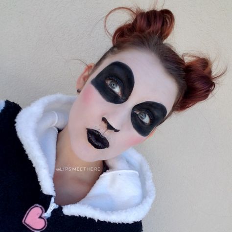 Halloween makeup. Only 5 products used! Panda Panda Costume, Cosmetic Line, Panda Costumes, Animal Makeup, Festival Ideas, Line Love, Christmas Candy Recipes, Scary Makeup, Halloween Goodies