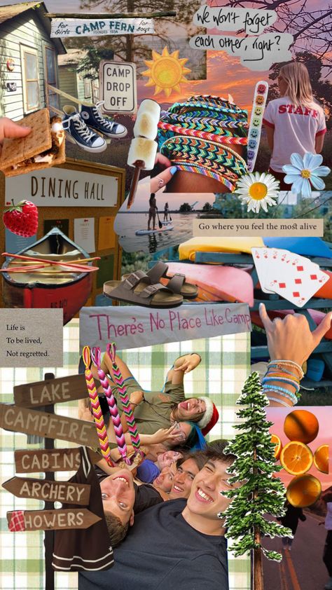 Summer Camp Activities Aesthetic, Summer Camp Collage, Summer Camps Aesthetic, Fun Things To Bring To Summer Camp, What To Bring To Summer Camp, 90s Summer Camp Aesthetic, Summer Camp Vibes Aesthetic, Camp America Aesthetic, Preppy Summer Camp