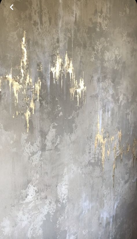 Gray And Gold Accent Wall, Wall Colour Texture, White And Gold Wall, Wall Painting Techniques, Golden Wall, Wall Texture Design, Family Wall Decor, Silver Walls, Wall Paint Designs