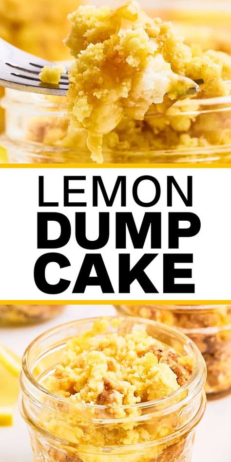 Lemon Dump Cake Recipes, Lemon Dump Cake, Lemon Dump Cake Recipe, No Bake Lemon Pie, Box Cake Recipes, Dessert From Scratch, Dump Meals, Cracker Crust, Low Carb Baking