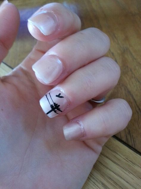 My nails :) love them Lineman Nails, Lineman Gender Reveal Ideas, Lineman Quilt Ideas, Lineman Couple Pictures, Lineman Girlfriend, Lineman Wife Shirts, Lineman Love, Lineman Gifts, Power Lineman