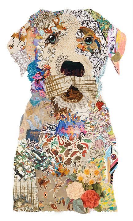 Sunny Pic, Golden Retriever Mix Puppies, Collage Quilting, Quilt Collage, Laura Heine, Collage Quilts, Quilt Modernen, Dog Quilts, Collage Art Projects